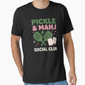 Pickle & Mahj Social Club Pickleball Mahjong Player by SofenArt