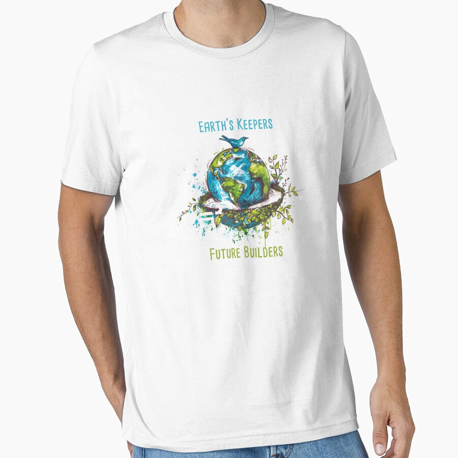 Earth's Keepers, Future Builders Environmental Protection Positive Slogan by FemiBiutti