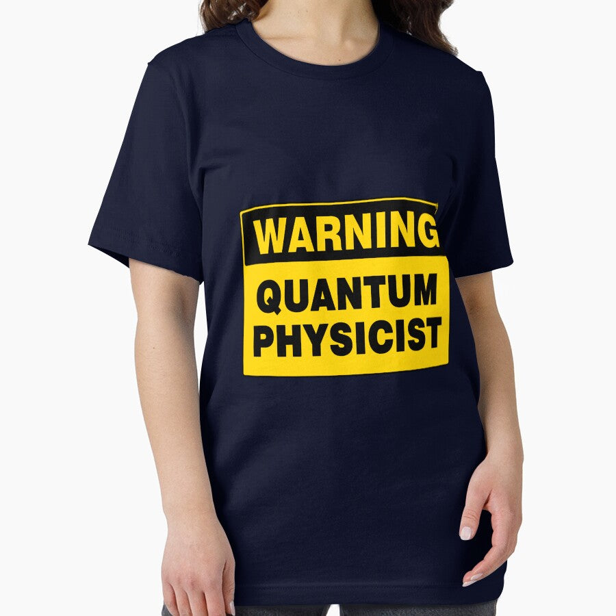 WARNING SIGN, QUANTUM PHYSICIST, INDUSTRIAL SIGNAGE, FUNNY by AASparksDesigns