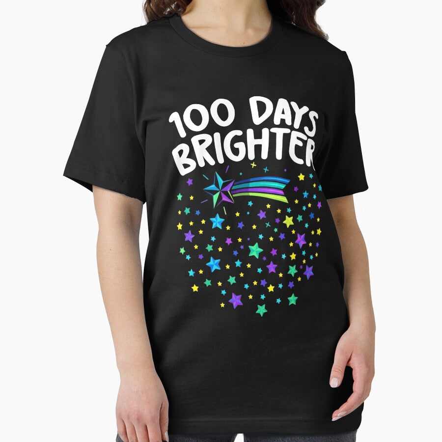 100 Days Brighter Happy 100 Days Of School Teachers Kids by THREE LITTLE BEANS
