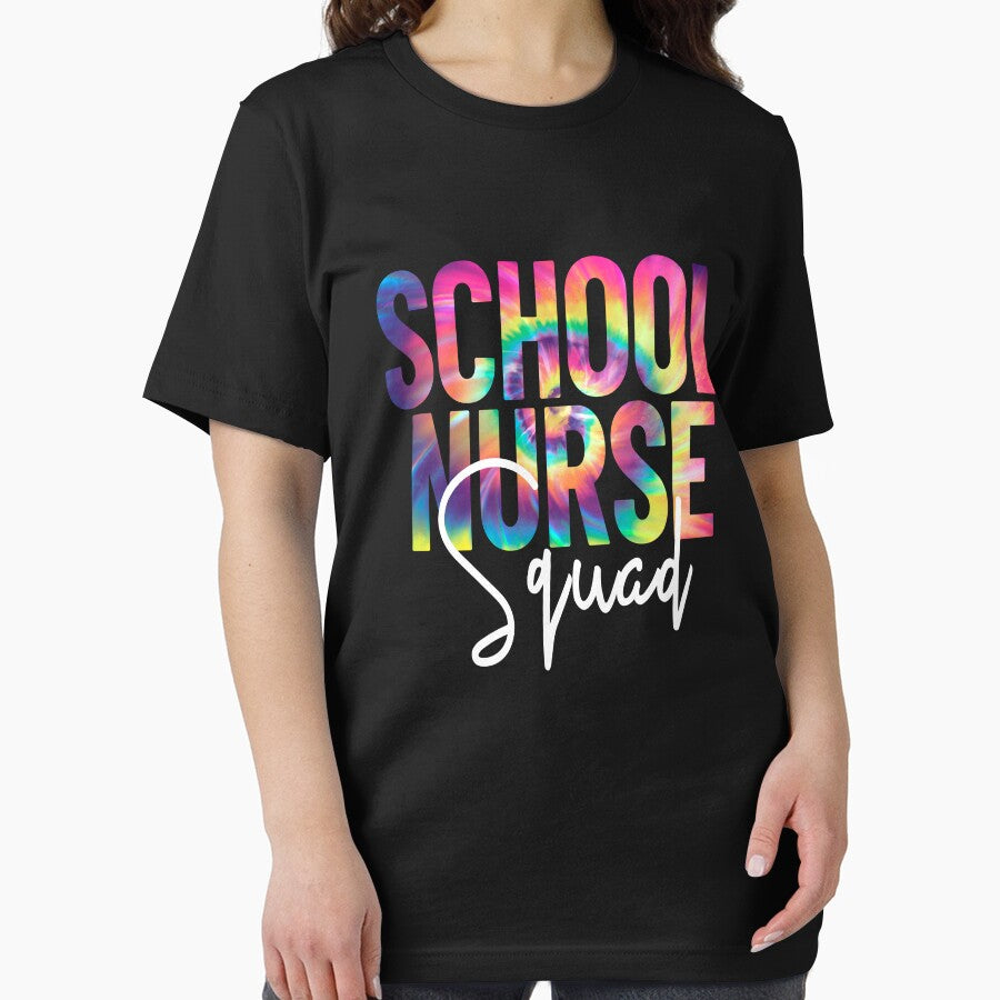 School Nurse Squad Gift Cute Tye Dye School Nurse Gear by DynamicDesign