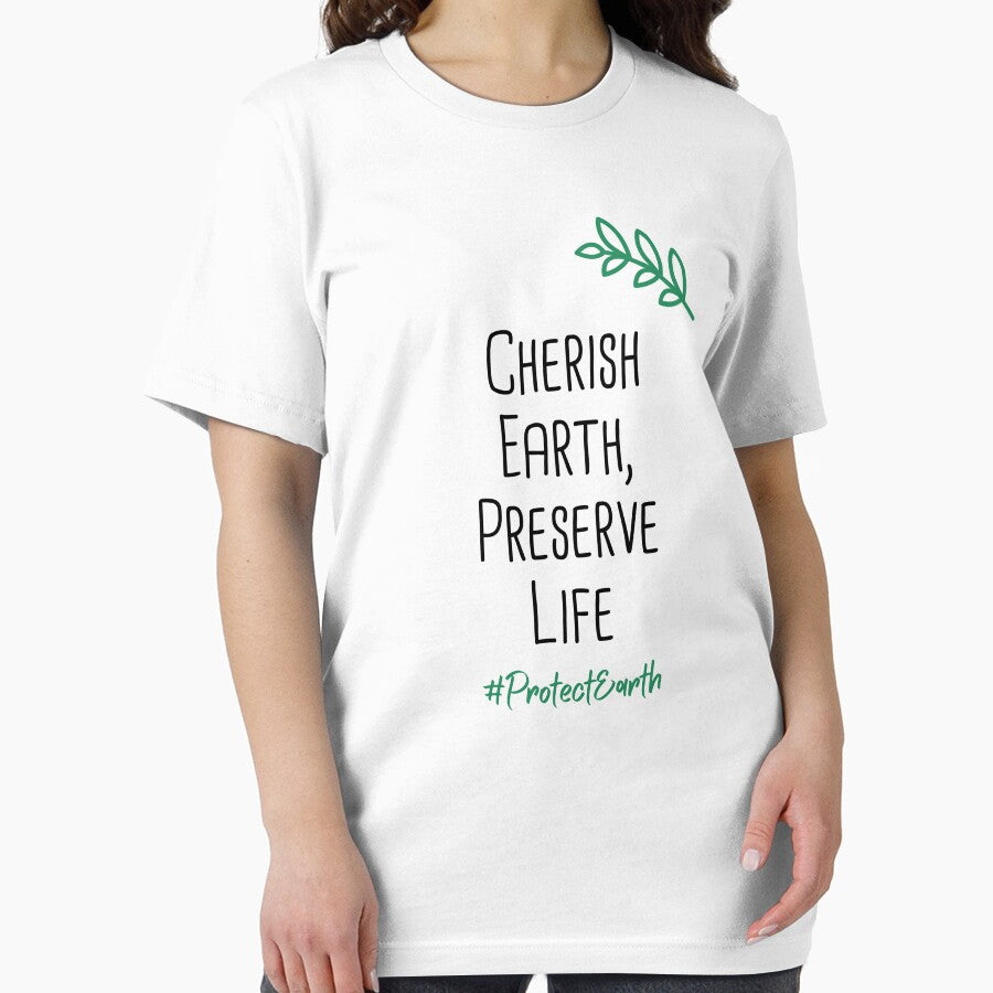 Cherish Earth, Preserve Life Environmental Protection Positive Quote by FemiBiutti