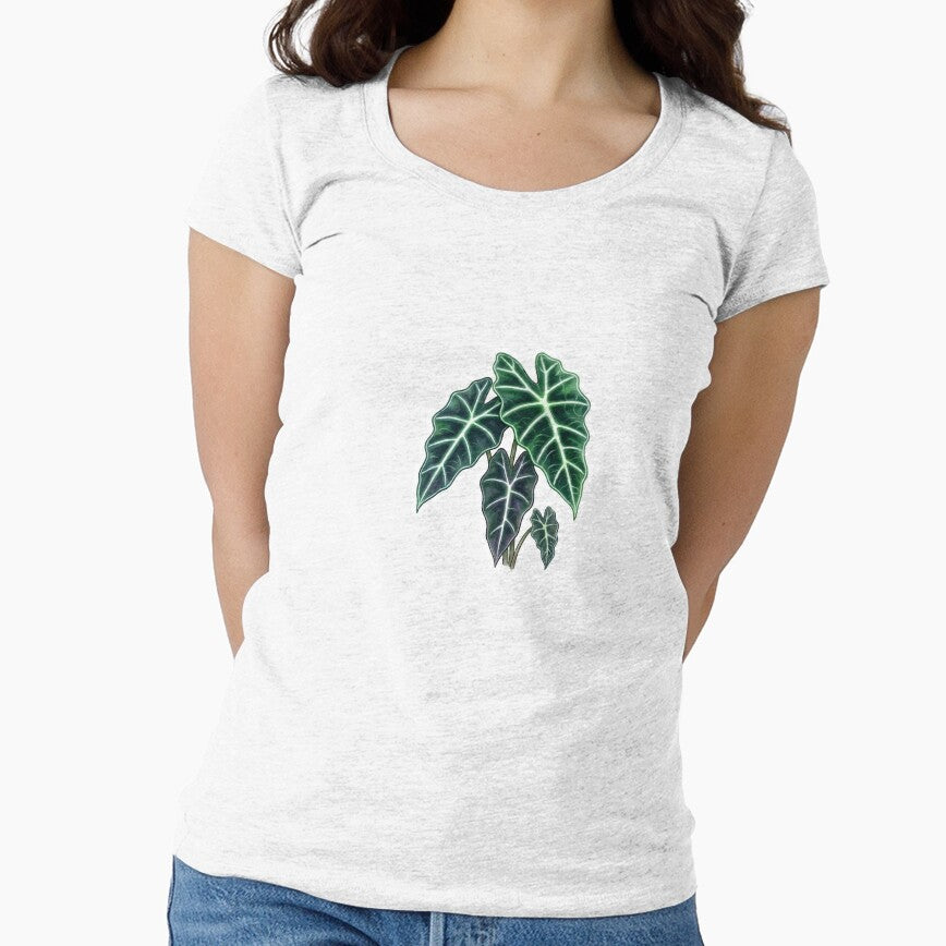 Aesthetic Alocasia Polly Neon Botanical Mask Plant by SanclairGoods