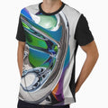 Futuristic Chrome Abstract in Blue, Green, and Purple by Harmonic_Layers