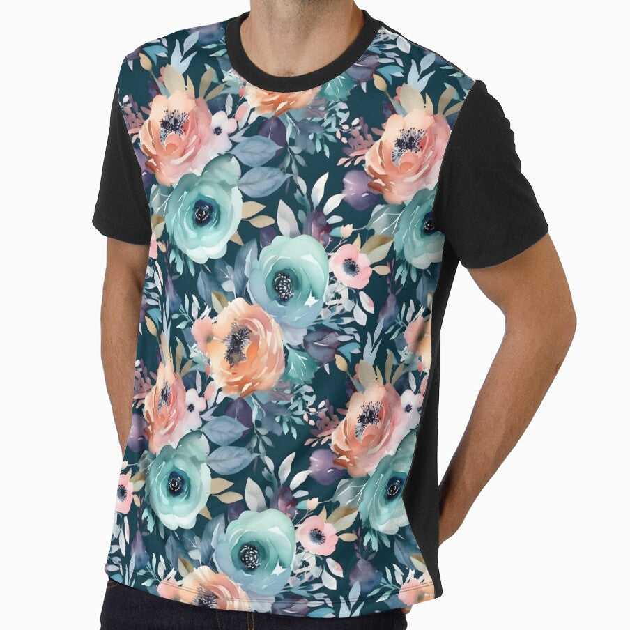 Blue and Orange Wildflower by JDesignWorkshop