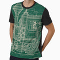 Vintage Steampunk Locomotive Blueprint by Visual Foundry