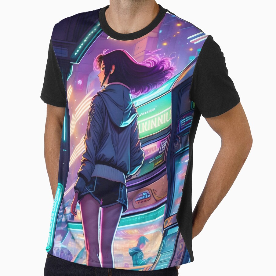 Alone in the Digital Realm: 90's Japanese Aesthetic, Anime style by DelMoore93