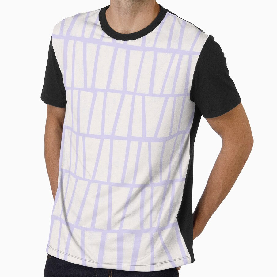 Abstract cell geometric pattern (beige-purple) by Aimio