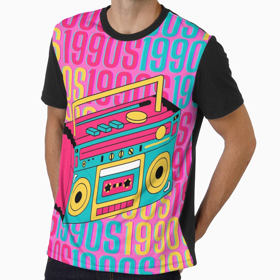 1990s retro design 1 - Bubblegum Pink Background by PunjabanJatti