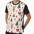 Funny Christmas Seamless Pattern | Santa, Reindeer & Christmas Tree Holiday Design by ralucasilvia87