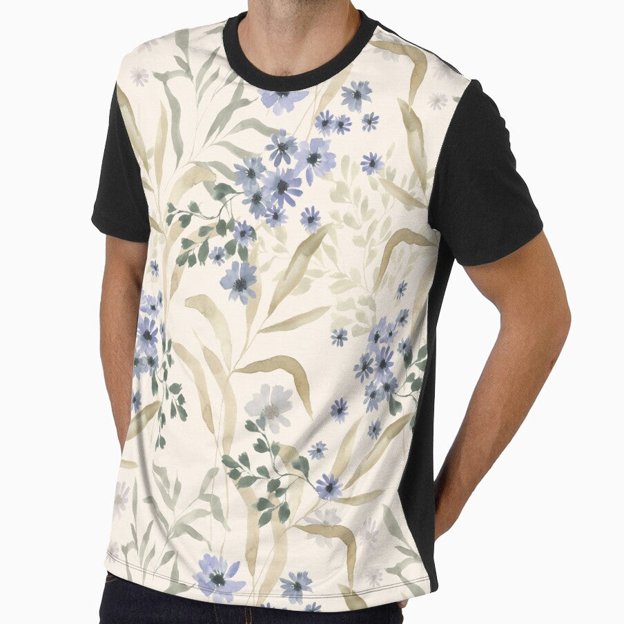 Wildflowers summer nostalgia watercolor pattern by LindaSitniece