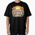 Good Vibes Only Retro Sunset Positive Quote by Tropivaro