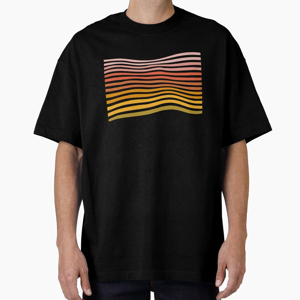 Modern Minimalist Waves Geometric Lines Retro Mid Century Warm Colors by This Is Riley