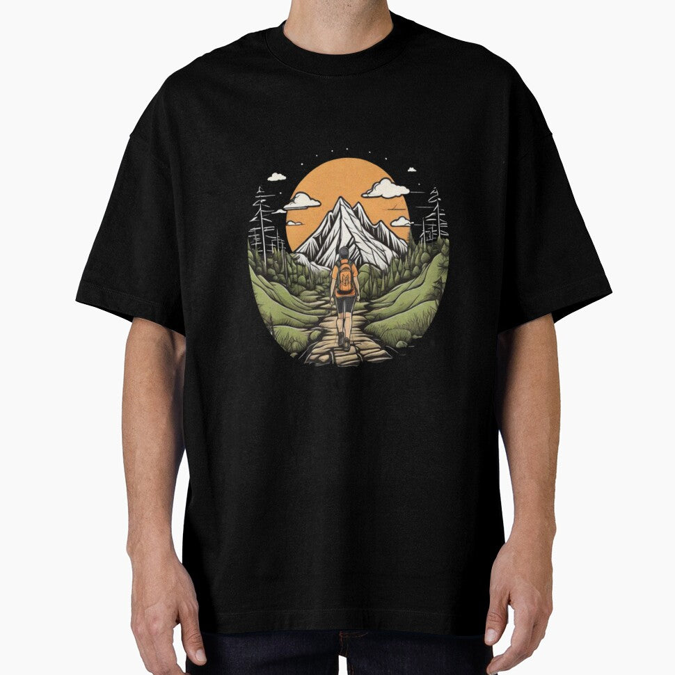hiking in mountains by Ahmed Graphic