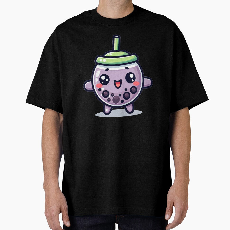 Green grape kawaii bubble tea purple tapioca by SaraDatCool