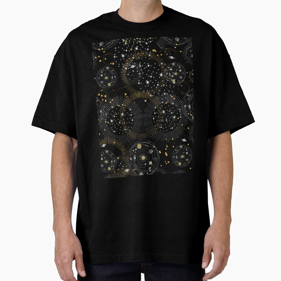 Celestial illustration of stars, moon and sun, space, galaxy by MugDesignStore