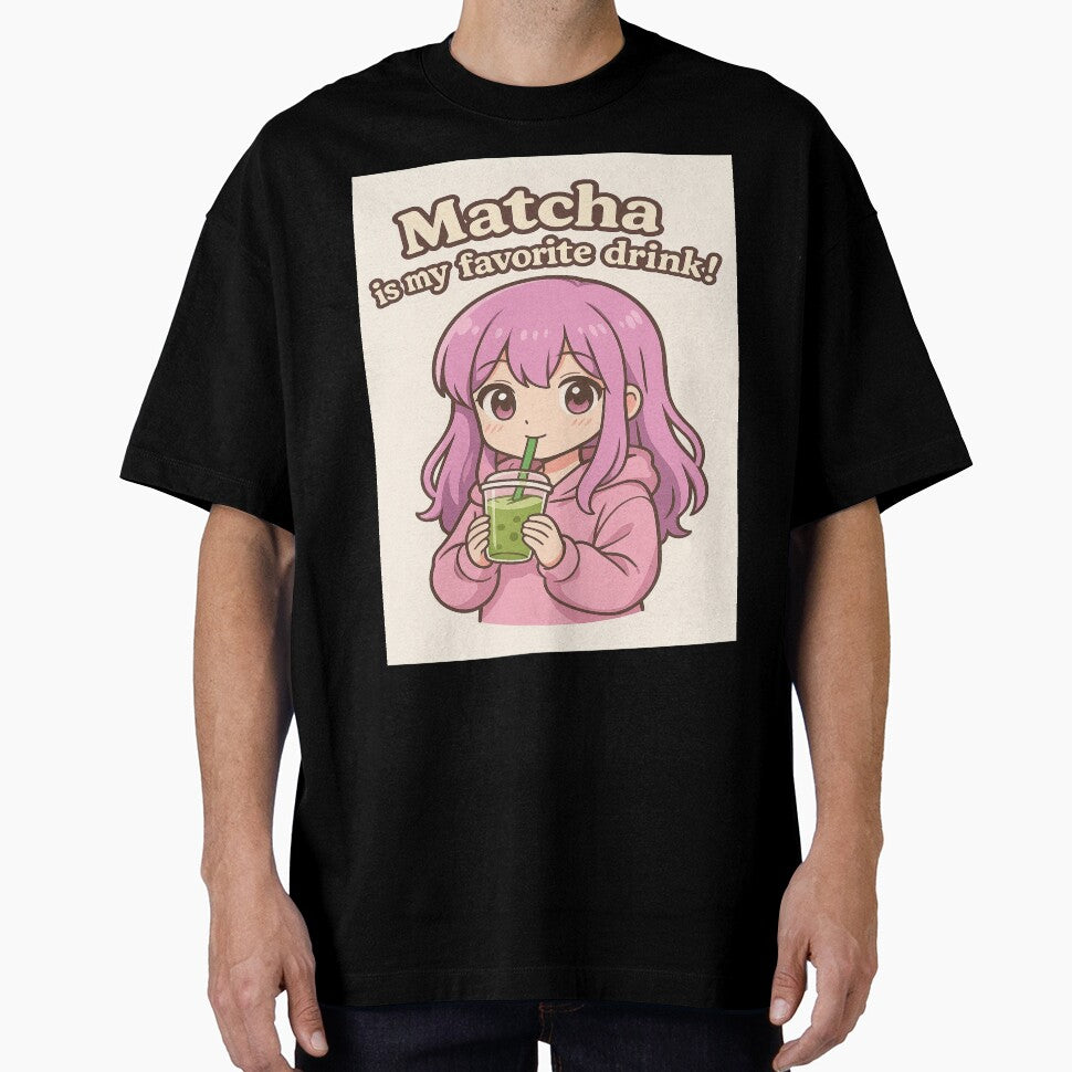 Matcha Anime Girl – Kawaii Style Art for Tea Lovers by Majd-makansi