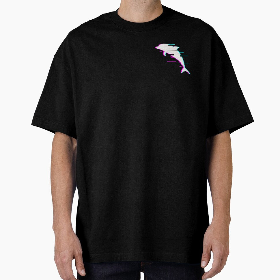 Dolphin Aesthetic Vaporwave Gift Gift Glitch Effect Dolphin by D-C-Designs