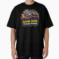 Game Over Trash Panda Shirt Funny Retro Gaming Raccoon Gamer Meme by ZEBBEDE - Minimal Streetwear