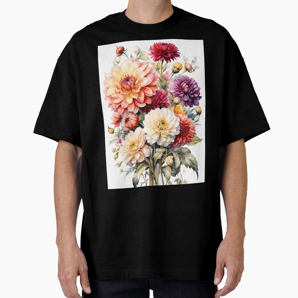 Radiant Blossoms: A Bouquet of Dahlias, Chrysanthemums, and Lisianthus by Chicandcool