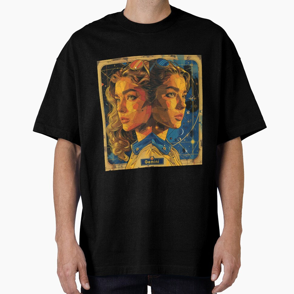 Vintage SciFi Style Gemini Zodiac Sign by AiHead