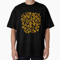 Folk ditsy flower pattern in mustard yellow and white by Illustrated by Nat