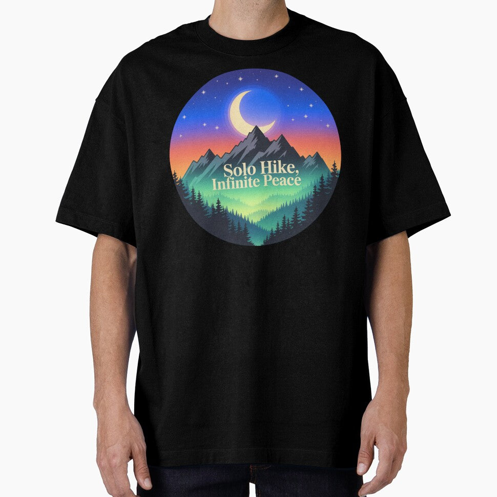 Solo Hike, Infinite Peace – Minimalist Mountain Landscape by CrunchyGoats