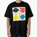 Colorful Pottery Inspired Squared Design by Dog Hair and Healing