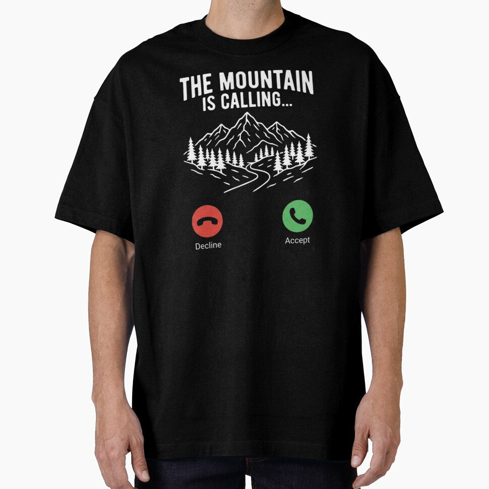 Mountain Is Calling Phone UI T-Shirt Design - Nature & Hiking Inspired Graphic by GabeMountainArt
