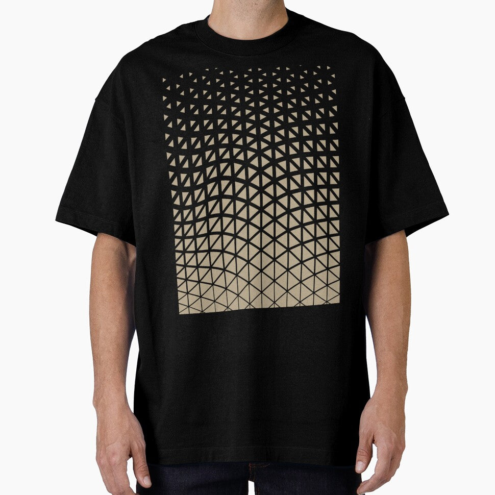 Black and Tan Triangle Wave Pattern Pairs DE 2022 Trending Color Bamboo Screen DE6193 by ColorOfTheYears