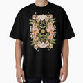 Symmetrical Dark Gothic Sun and Wildflowers Poster by Grin Katalina Floral Patterns & Cozy Art