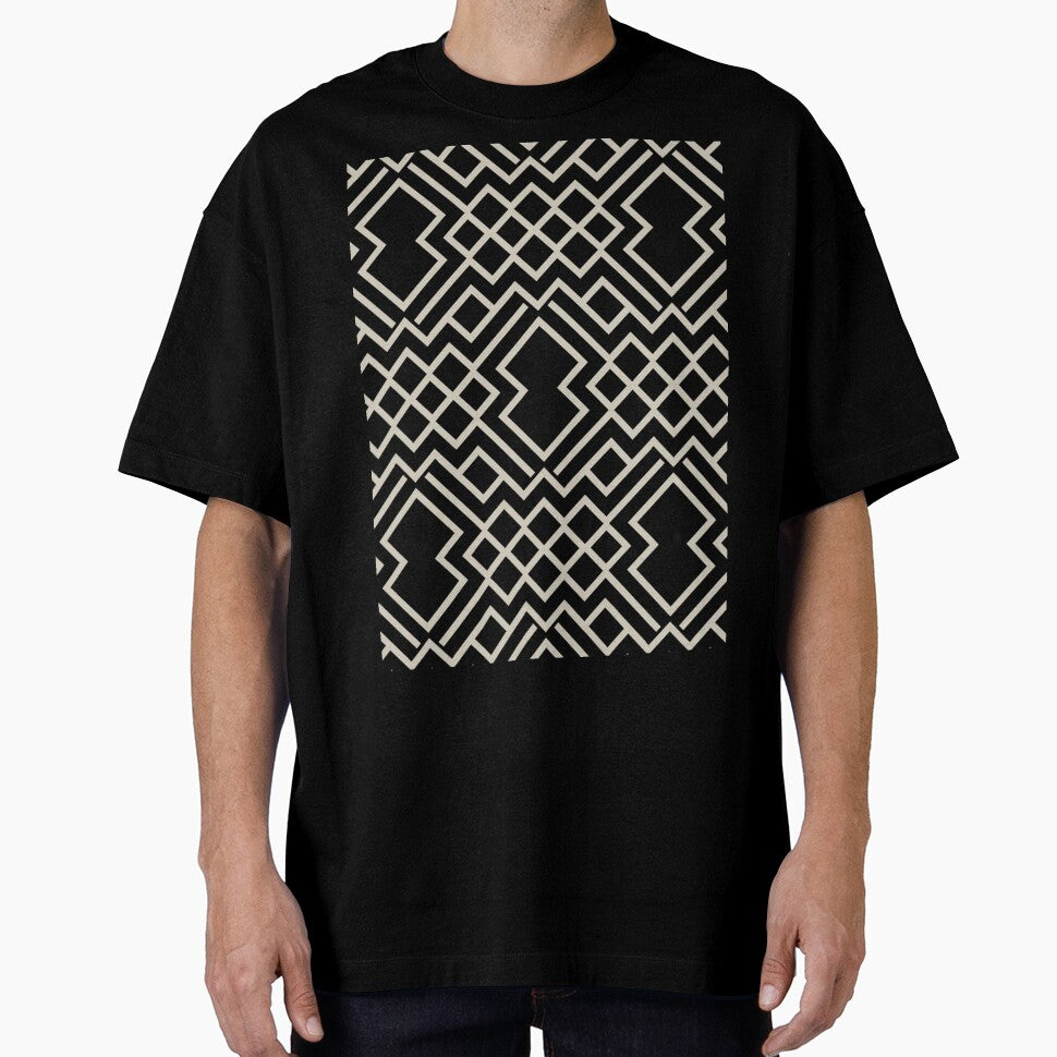 Black and Beige Modern Geometric Shape Pattern Pairs DE 2022 Trending Color Bay Salt DET642 by ColorOfTheYears