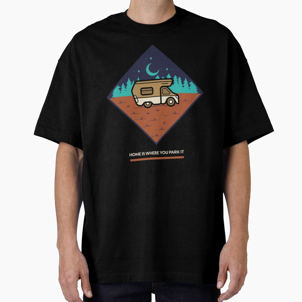 Home Is Where You Park It Van Life Camping T-shirt by TwistedPrinter