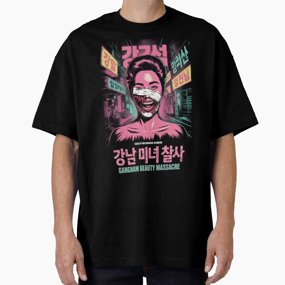 Gangnam Beauty Massacre – Ravaged Glamour Horror Tee by DreamCraze