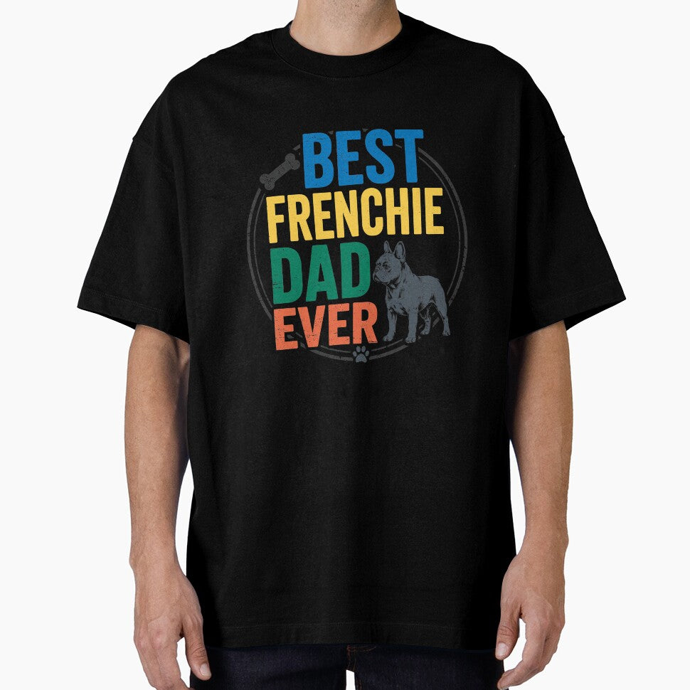 Best Frenchie Dad Ever Retro Style Canine by SoyLamderma