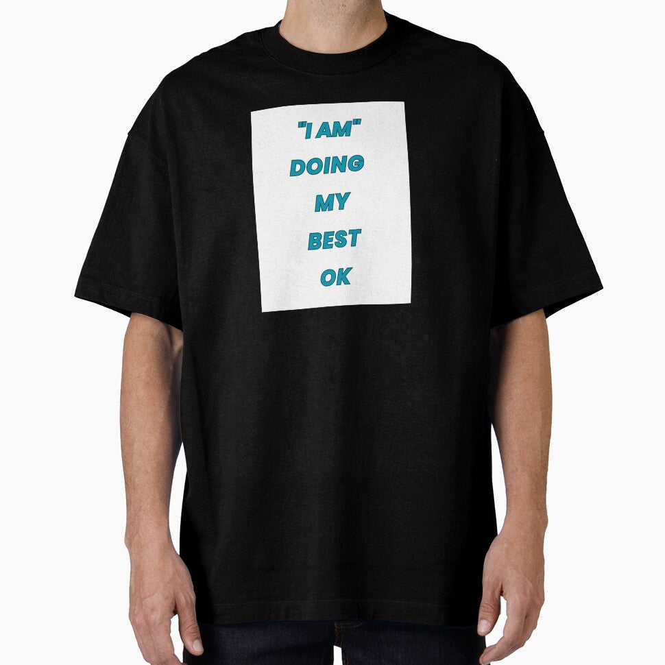 I Doing My Best Ok – Funny Broken English Quote Minimal Typography Design by Fashionhouse360
