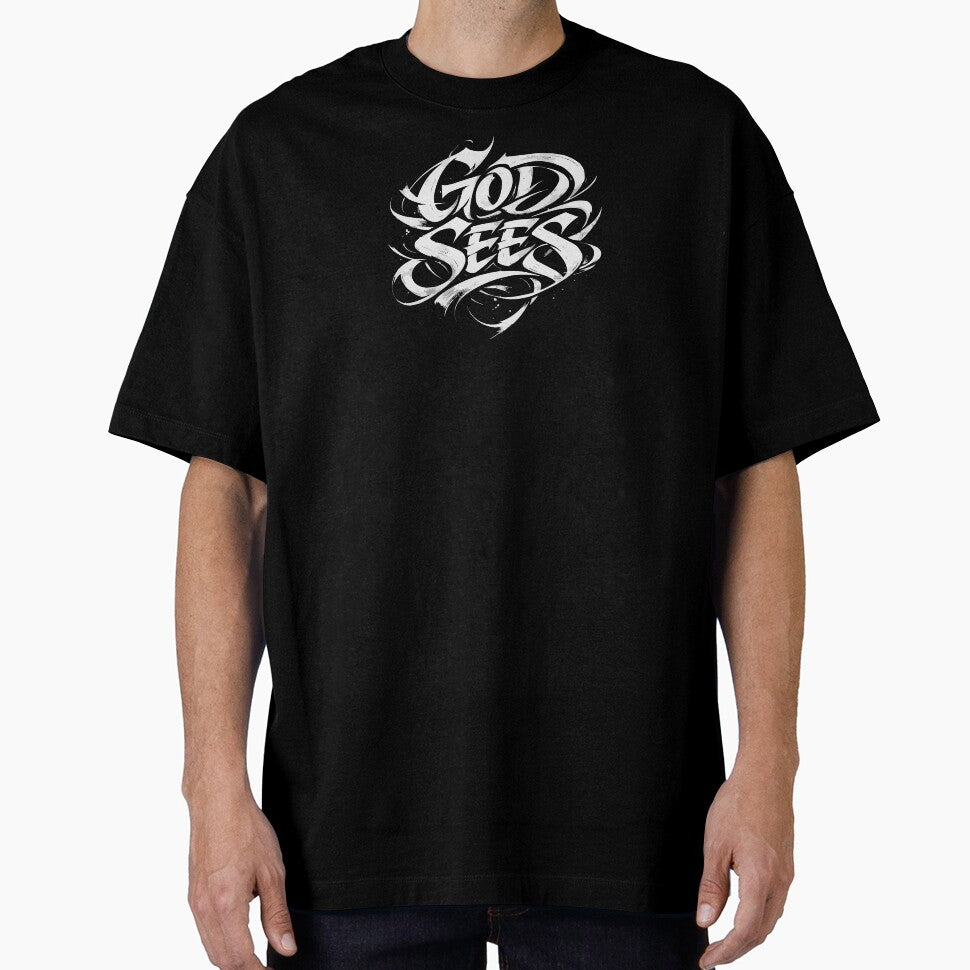 God Sees – Bold Graffiti Typography Street Art Design by VikArtStudio