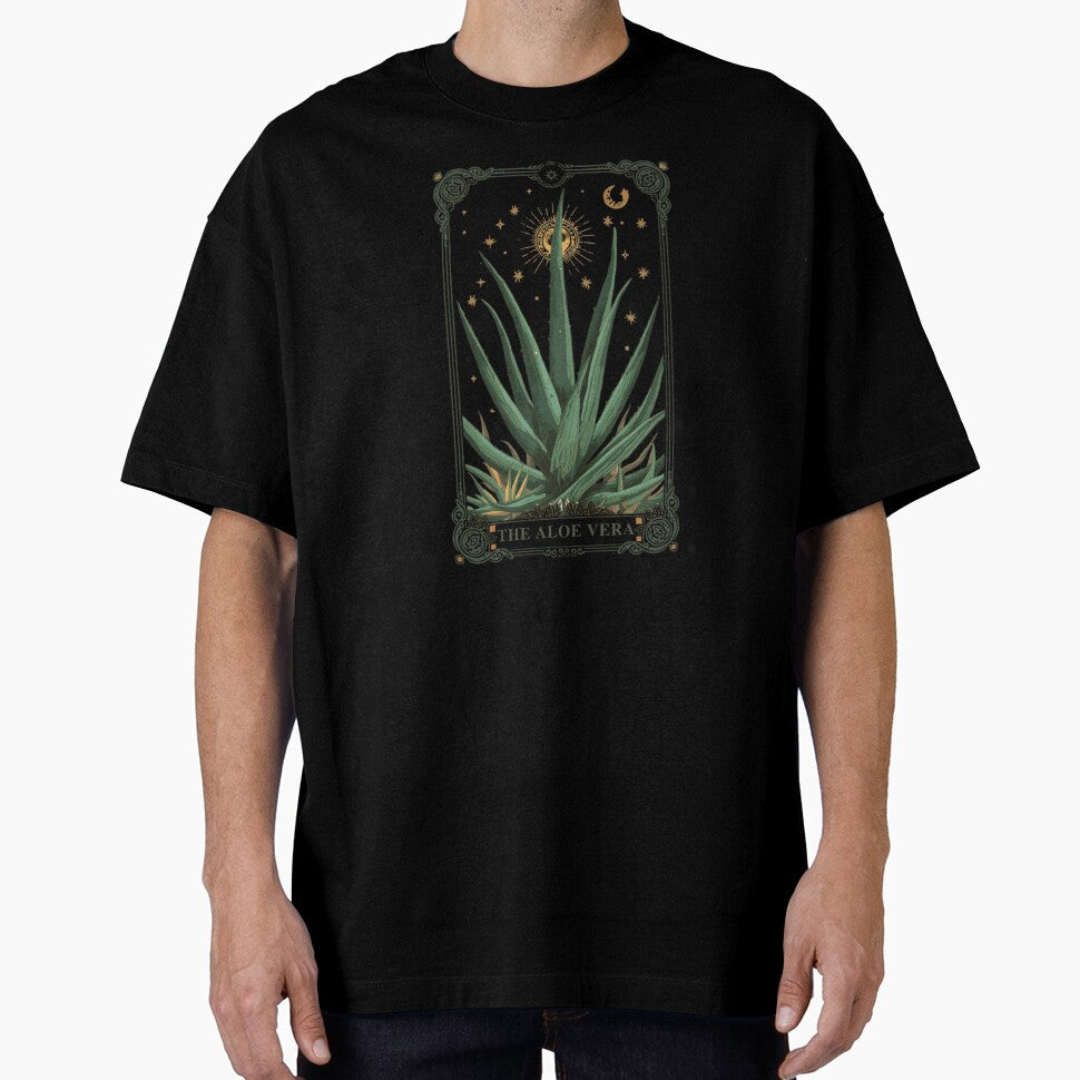 Vintage Aloe Vera Tarot Card Art - The Aloe Vera Botanical by VeroChaos