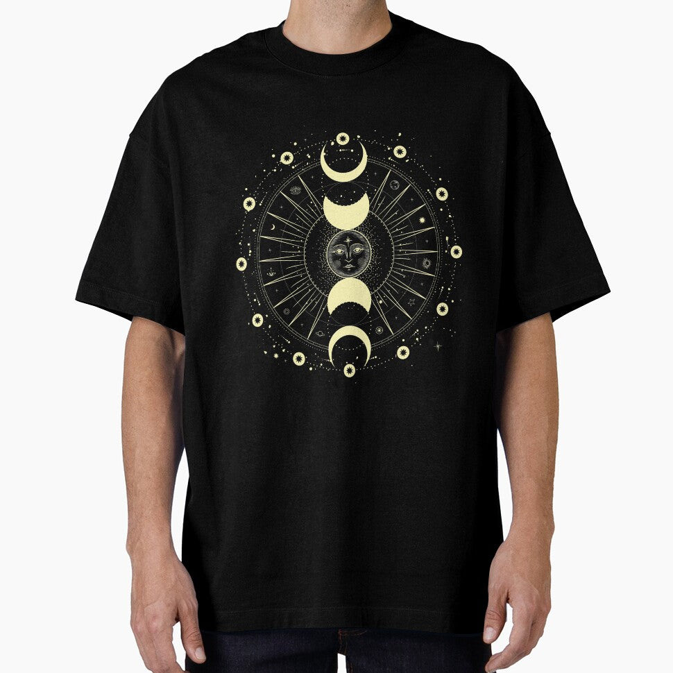 sun and moon celestial vintage art by cutecrazytshirt