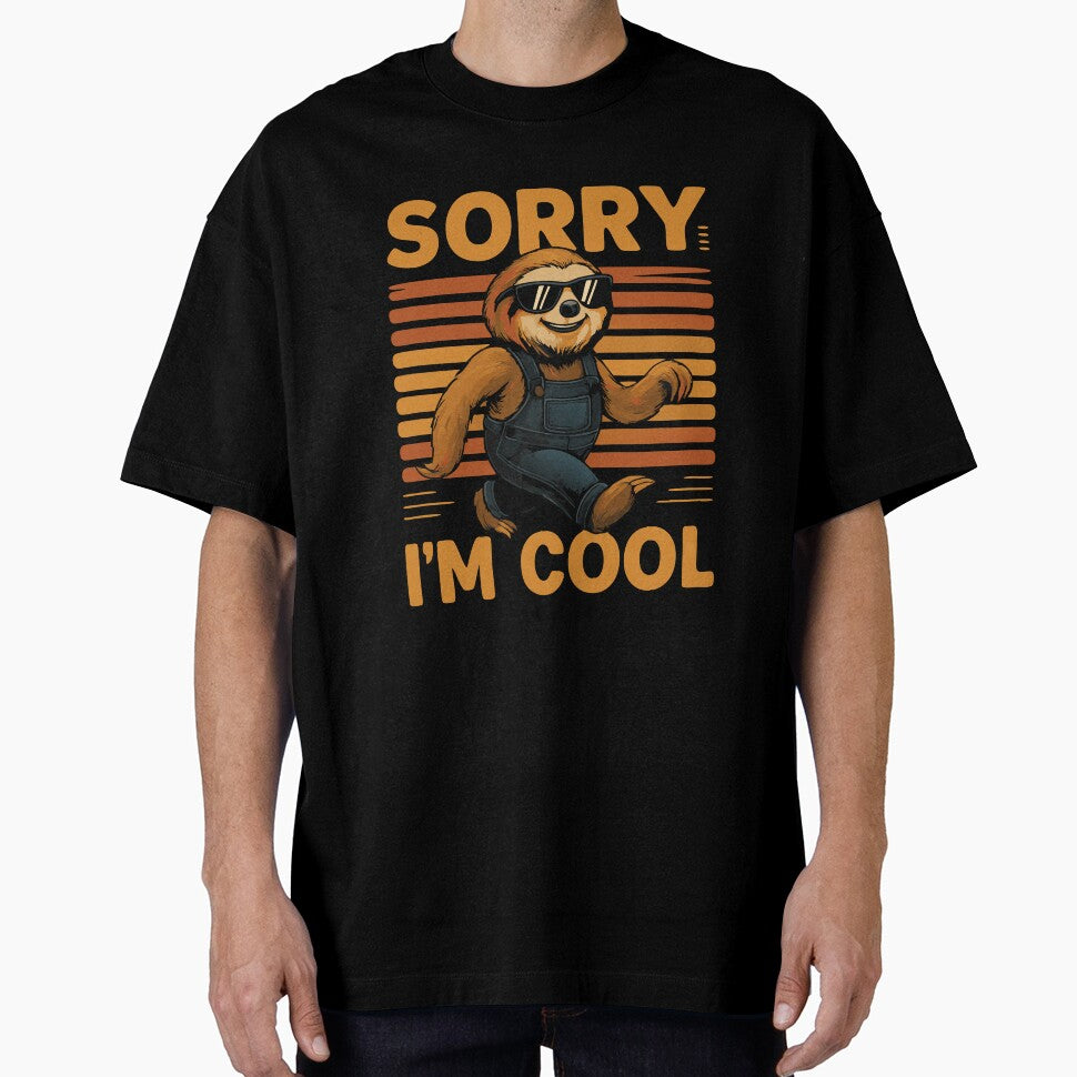 Cool Sloth with Retro Sunset Stripes by Spill & Signal