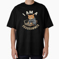 I Am A Programmer Cat — Funny Coding Cat Hoodie Vintage Tee for Software Developers by NUVYStudio