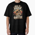 Life Is Ruff Without Coffee Funny Dog Coffee Lover Shirt Cute Puppy Caffeine Quote by harmonybaby0106