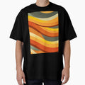 Retro Earthy Wavy Stripe Pattern by SassyArtistry