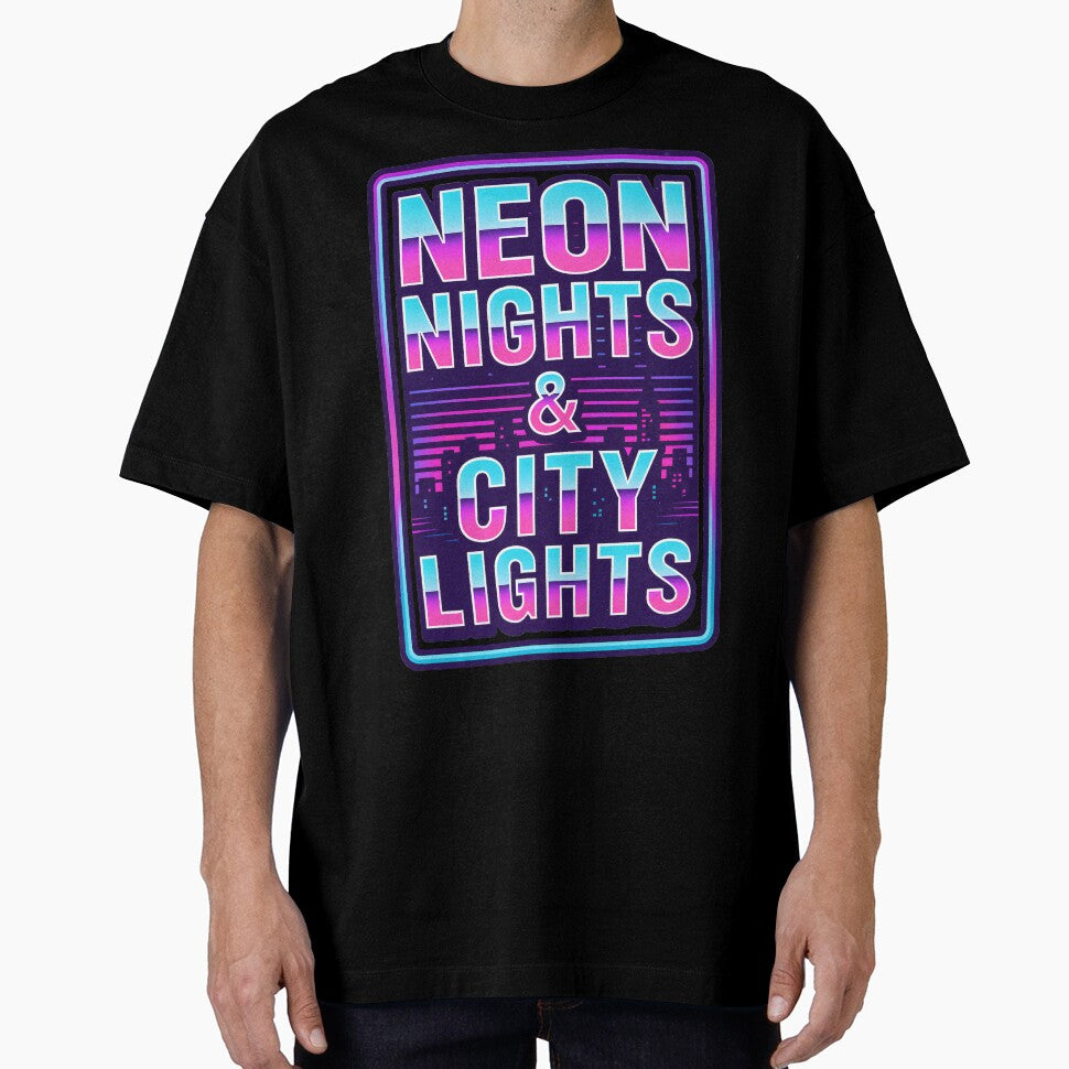 Neon Nights & City Lights – Synthwave Neon City Design by SVALANART