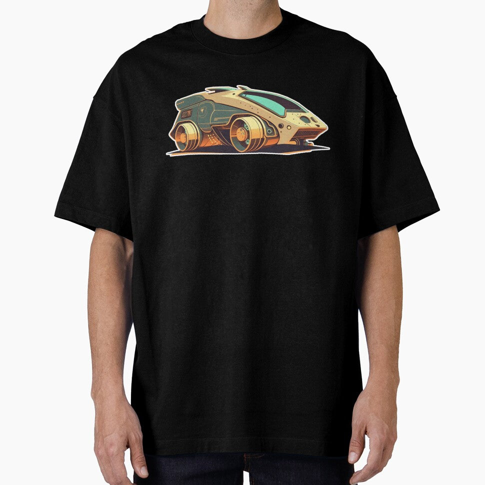 Futuristic Space Tank Car Ride Vaporwave Aesthetic Scifi Cyberpunk Automotive Sticker by mintflavor