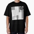 Black and White Tones Squares and Circles, Greyscale by CoffeeWires