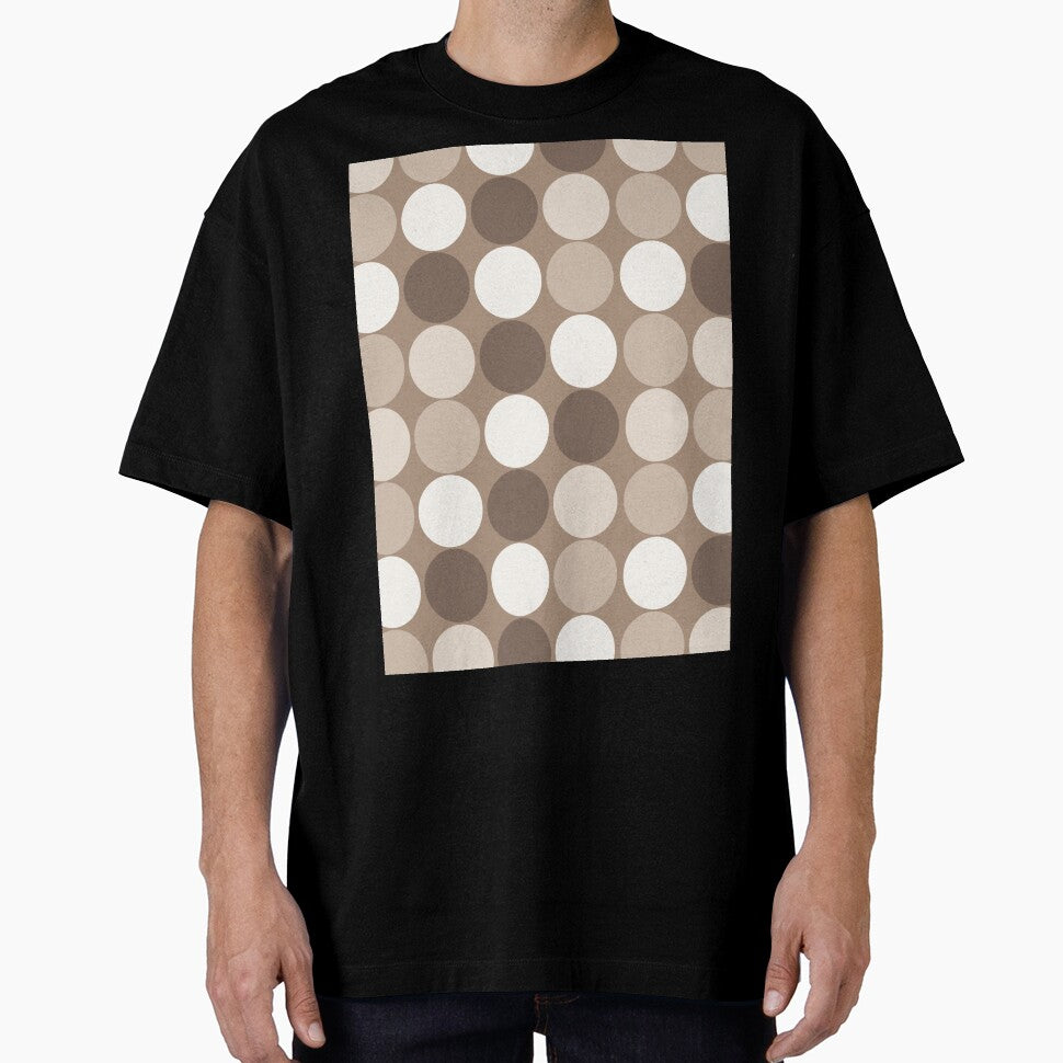 Neutral Warm Colour Circle Dots Design by PatternTitan