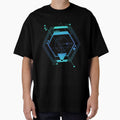 Blue Geometric galaxy ciberpunk abstract by Carolina Salazar