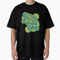 Overlapping Circles - Green and Blue - Shadow and Outline by Miranda Benson