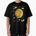 sun  and  moon celestial modern vibrant art by cutecrazytshirt
